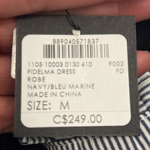 👉NWT Club Monaco 100% Wool Fidelma Dress Navy Blue Size M - Picture 7 of 8